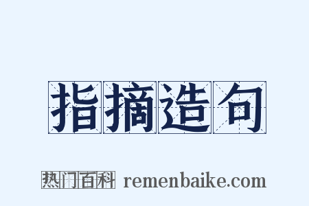 指摘造句是什么意思的图片